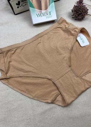 Труси жіночі з віскози міді wolbar(волбар) comforta висока посадка бежеві