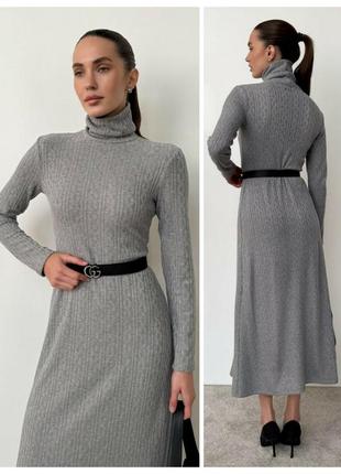 Волшебное длинное теплое ангоровое платье (коллоры) платье - гольф* люкс качество