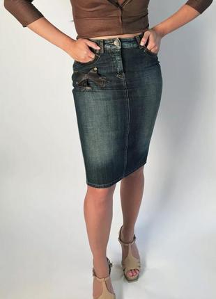 Брендова вінтажна джинсова спідниця moschino jeans,p.it.46, македонія