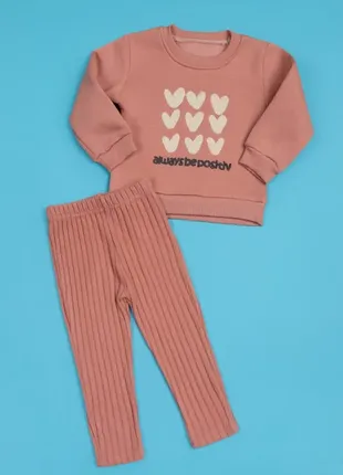 Костюм для девочек 1331 теплый на флисе