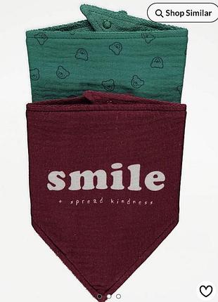 Набор слюнявчиков для младенца 2 шт от george