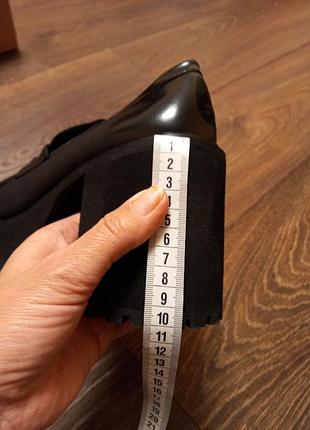 Черные туфли, оксфорды на каблуке р37