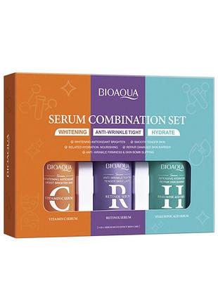 Подарунковий набір сироваток для шкіри обличчя bioaqua serum combination set 3 шт. х 30ml2 фото