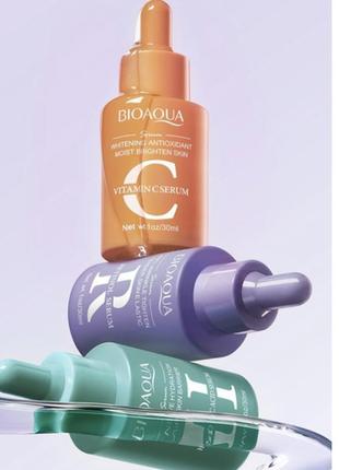 Подарунковий набір сироваток для шкіри обличчя bioaqua serum combination set 3 шт. х 30ml3 фото