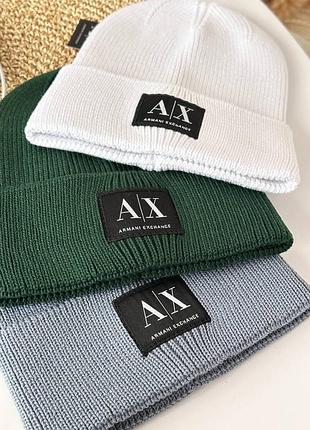 Шапка унисекс не высокая лопатка armani exchange