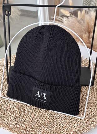 Шапка унисекс не высокая лопатка armani exchange7 фото