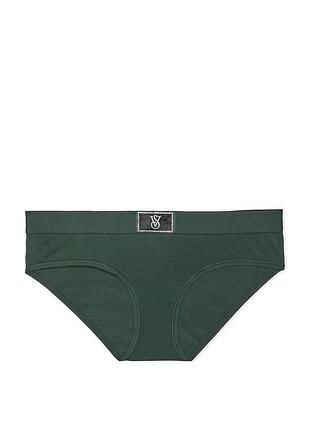 Трусики hiphugger с логотипом из камушек cotton shine patch. victoria's secret. оригинал 🇺🇸