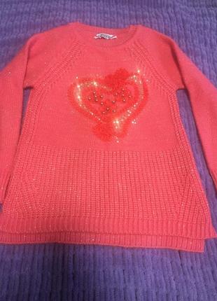 Теплый свитер-туника на 9 лет