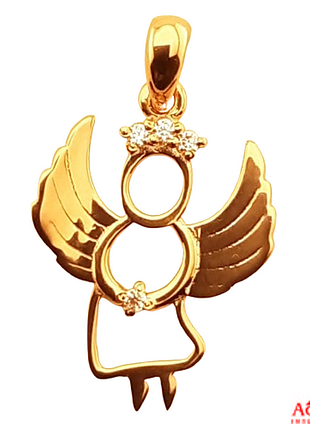Золотая подвеска ангел с фианитами с4к 412810 1.14 арт.978626643