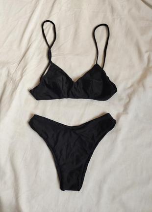 Купальник раздельный черный