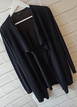 Женский кардиган черного цвета next состав шерсть вискоза размер s/m