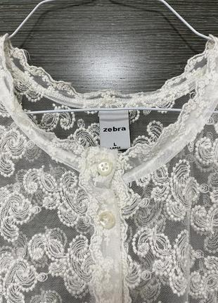 Блузка гипюрова zebra у стилі бохо.