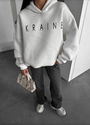 Патриотическое премиум худиsignaine унисекс оверсайз на флисе теплое зимнее