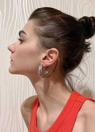 Классические массивные серьги трубы