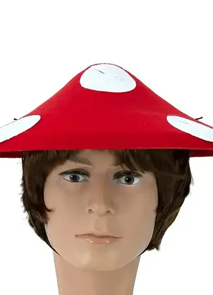 Шляпа маскарадная мухомор+подарок