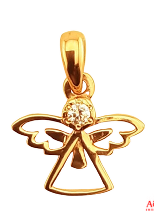 Золотая подвеска ангел с фианитом с1к 60206 0.82 арт.978626638
