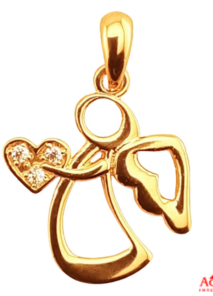 Золота підвіска ангел з фіанітами с3к 412800 1.17 арт.978626633