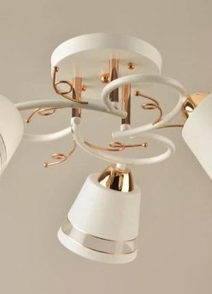 Люстра потолочная sirius л 7700/3 wt+fg на 3 плафона