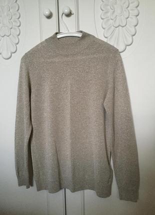 Віскозний тонкий джемпер із легким люрексом