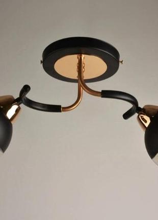 Люстра потолочная sirius л 7572/2 bk+fg на 2 плафона
