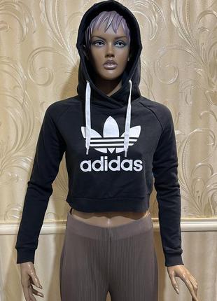 Толстовка кроп-топ adidas розмір 34-36/xs-s