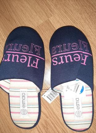 Качественные комнатные тапки тапочки esmara 38/39 полномерные