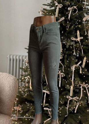 Оливковые джинсы скинни river island s