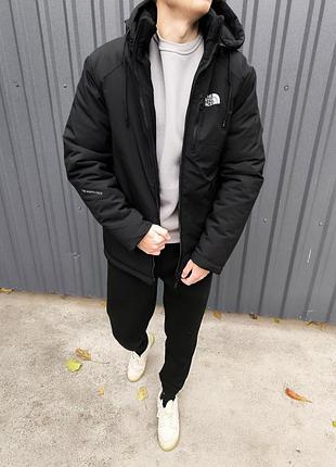 Зимняя куртка the north face 700 черная (рефлектив)
