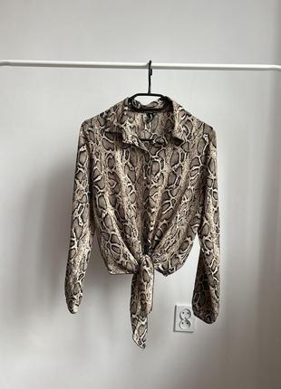 Рубашка змеиный принт