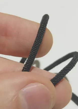 Шовковий шнурок мілан з срібною застібкою, 3 мм 1465-ч