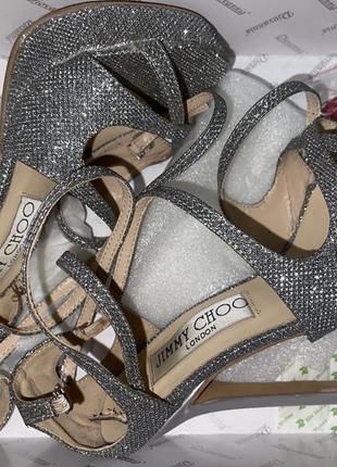 Заколки jimmy choo на выпускной серебристые