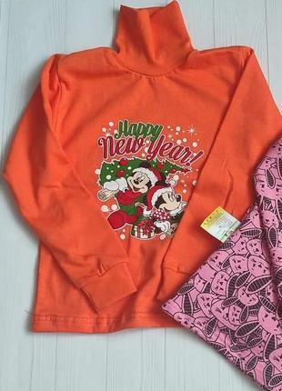 Гольф детский новогодний микки