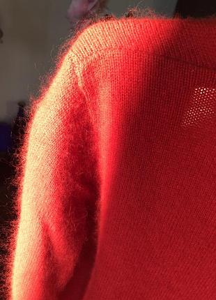 Из англии: мега тёплая кофта! (ангора40%,шерсть 40%,полиамид 20).комфорт от бренда m&s!яркий, лёгкий пушистик!