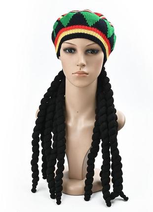 Шапка боба марли растаман с дредами косплей маскарад +подарок