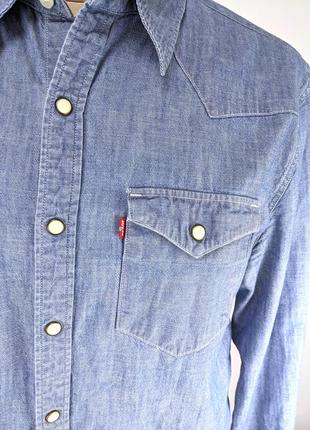 Сорочка джинсова levi's, синя, 3