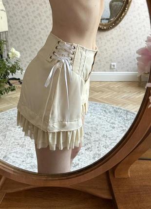 Винтажные шорты панталоны рюши в ретро стиле винтаж шортики милые нежные кружевные y2k...