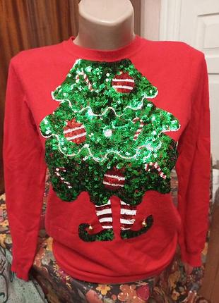 Красный свитерик 50%вискоза+нейло