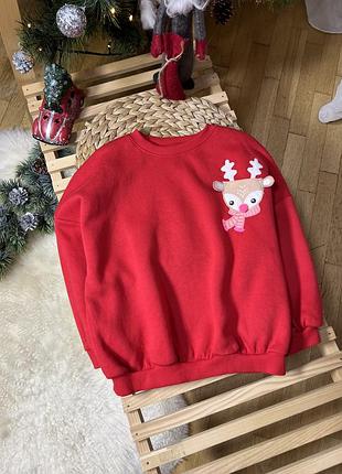 Стильний новорічний світшотик на баєчці від next