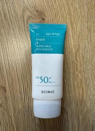 Scinic - enjoy super mild sun essence spf50+ pa++++ - увлажняющая солнцезащитная эссенция - 50ml
