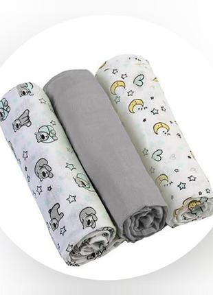 Набор из 3 шт муслиновых пеленок babyono