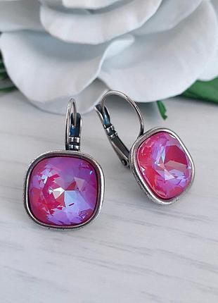 Сережки з кристалами сваровські