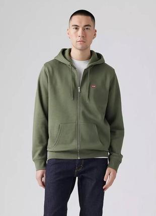 Худи мужской levi's, оливкового цвета, размер xl
