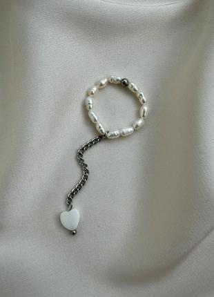 Нежная кольца из натуральных жемчуга