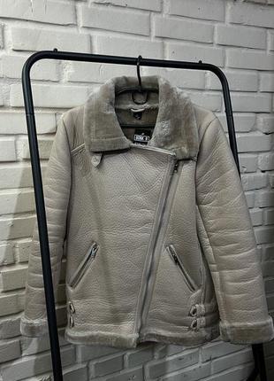 Теплая дубленка в стиле zara