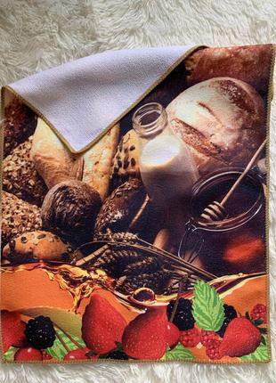 Полотенце салфетка для кухни микрофибра, расцветки разные2 фото