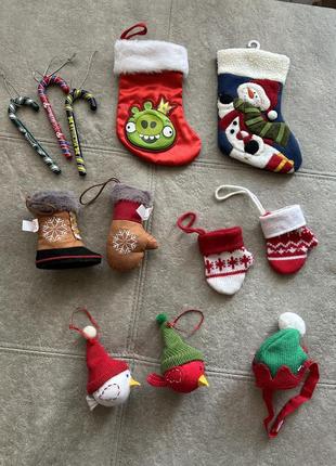 Новогодние мягкие игрушки на елку