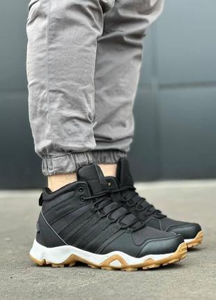 Мужские зимние черные термо ботинки