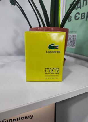 Чоловіча туалетна вода lacoste l. 12.12 yellow (jaune) ( лакост єллоу)100 мл в стилі бренду