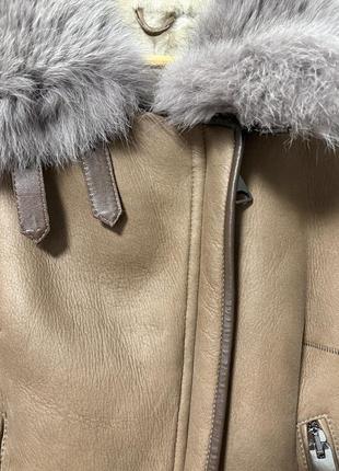 Дублянка fendi жіноча натуральна з хутром песця, розмір m6 фото