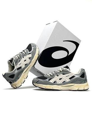 Мужские кроссовки asics gel-nyc black beige grey